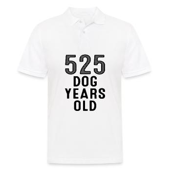 525 Chien Ans 75e Anniversaire - Polo Homme - blanc - Devant - Kai (181cm)