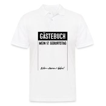 17 Years Guestbook 17th Birthday - Men's Polo Shirt - white - Front - Kai (181cm)