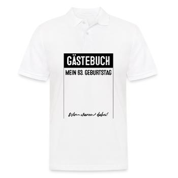 63 Jahre Gästebuch 63. Geburtstag - Männer Poloshirt - Weiß - Vorne - Kai (181cm)