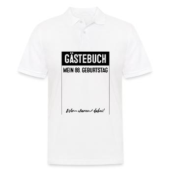 88 Years Guestbook 88th Birthday - Men's Polo Shirt - white - Front - Kai (181cm)