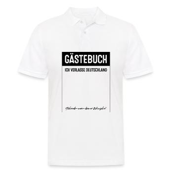 Gästebuch Auswandern Auslandsjahr Auslandssemester - Männer Poloshirt - Weiß - Vorne - Kai (181cm)