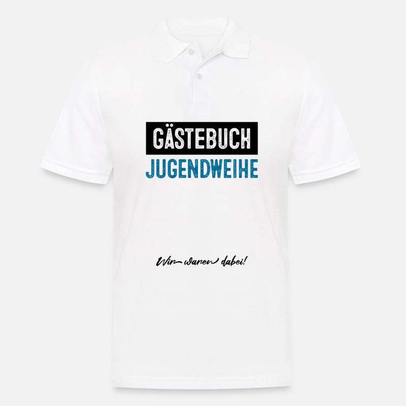 Gästebuch Jugendweihe - Männer Poloshirt - Weiß