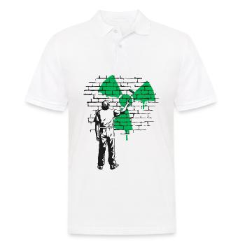 Énergie nucléaire Oui s’il vous plaît, oui à l’énergie nucléaire - Polo Homme - blanc - Devant - Kai (181cm)