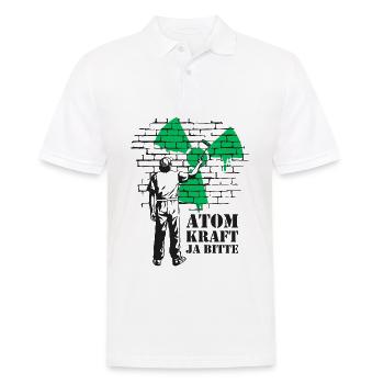 Atomkraft Ja bitte, Ja zu Atomenergie - Männer Poloshirt - Weiß - Vorne - Kai (181cm)