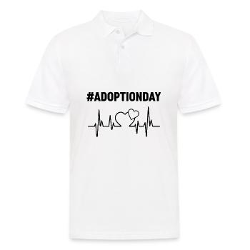 Adoption Day Heartbeat Hearts Together Staying - Men's Polo Shirt - white - Front - Kai (181cm)