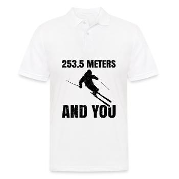 253,5 Meter Und Sie Fahren Ski - Männer Poloshirt - Weiß - Vorne - Kai (181cm)