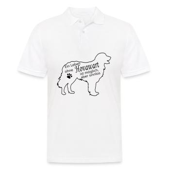 Leben ohne Hovawart Hund ist sinnlos Hundehalter - Männer Poloshirt - Weiß - Vorne - Kai (181cm)