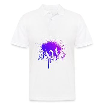Damen Tennisspieler Tennisspielen Tennis spielen - Männer Poloshirt - Weiß - Vorne - Kai (181cm)