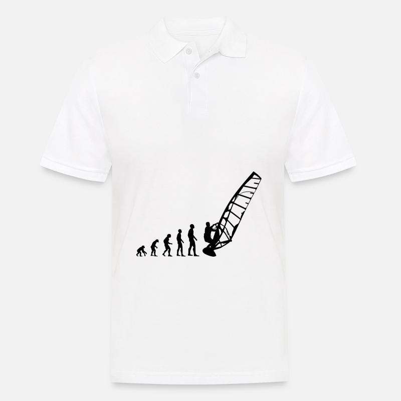 Windsurfer Surfing Windsurfing Windsurfing Evolution - Men's Polo Shirt - white
