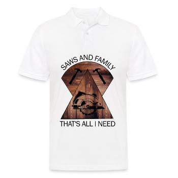 Charpentier, charpentier, charpentier, charpentier, artisan, bois - Polo Homme - blanc - Devant - Kai (181cm)
