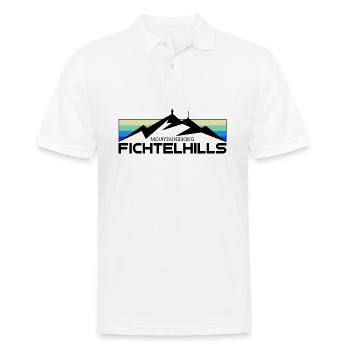 Fichtelhills Mountainbiking Fichtelgebirge Fahrrad - Männer Poloshirt - Weiß - Vorne - Kai (181cm)