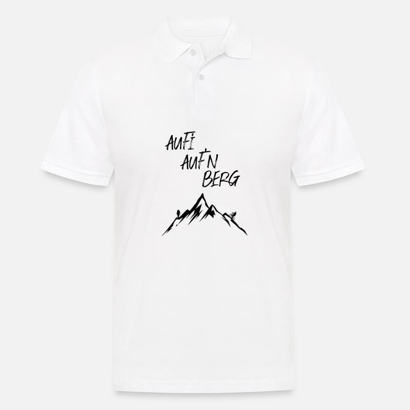 Aufi aufn Berg Geschenkidee - Männer Poloshirt - Weiß