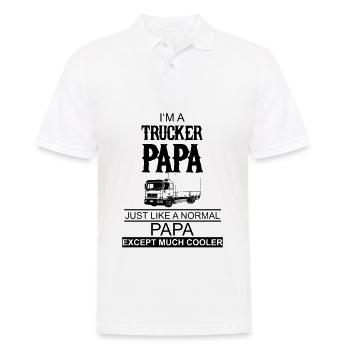 Trucker | LKW | Papa - Männer Poloshirt - Weiß - Vorne - Kai (181cm)