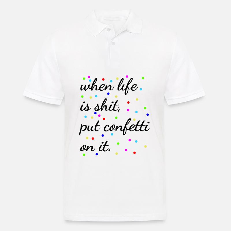 Wenn das leben scheisse ist Geschenk Optimismus - Männer Poloshirt - Weiß