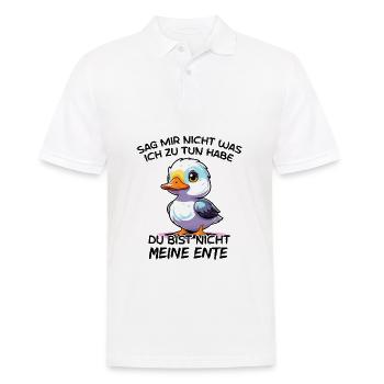 Du Bist Nicht Meine Ente - Männer Poloshirt - Weiß - Vorne - Kai (181cm)