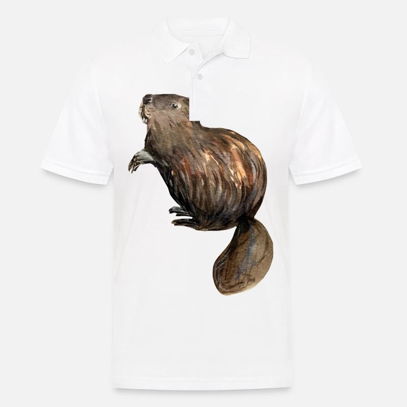Bieber - Männer Poloshirt - Weiß