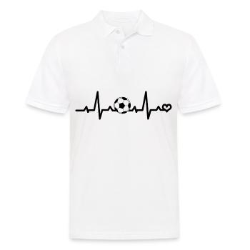 Football Heart Rate - Men's Polo Shirt - white - Front - Kai (181cm)