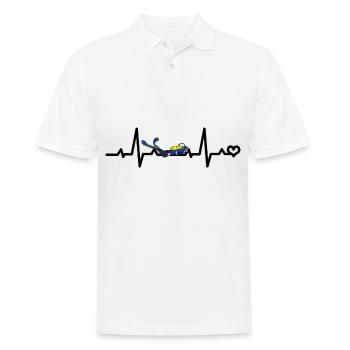 Plongeurs, plongée, plongée en apnée, ECG, pouls, rythme cardiaque - Polo Homme - blanc - Devant - Kai (181cm)