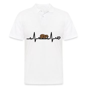 Biber EKG - Männer Poloshirt - Weiß - Vorne - Kai (181cm)