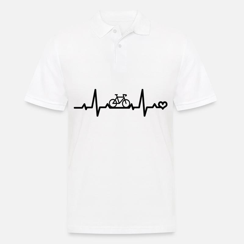 Fahrrad EKG - Männer Poloshirt - Weiß