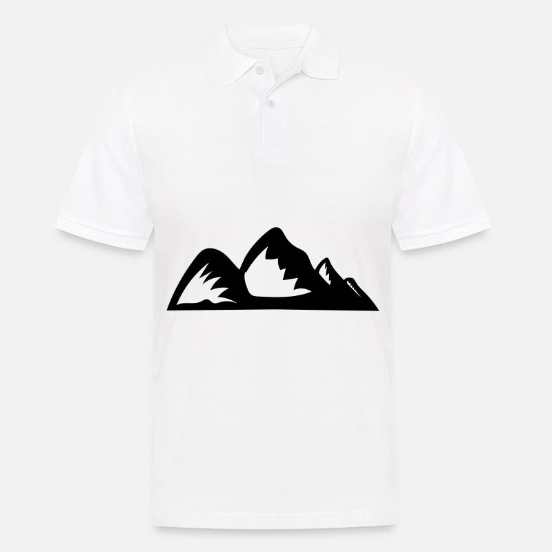 Berge Berg Gebirge 12 - Männer Poloshirt - Weiß