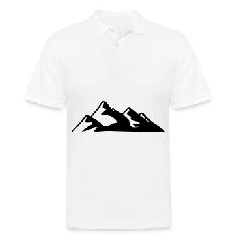 Montagnes Montagne Montagne 02 Aire de dessin 3 - Polo Homme - blanc - Devant - Kai (181cm)