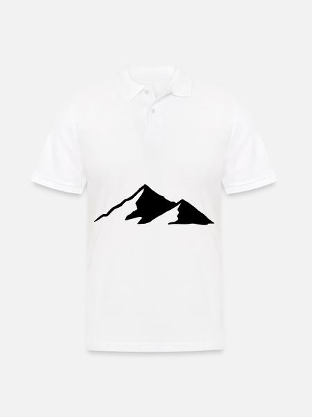 Montagnes Montagnes Montagnes 04 - Polo Homme - blanc