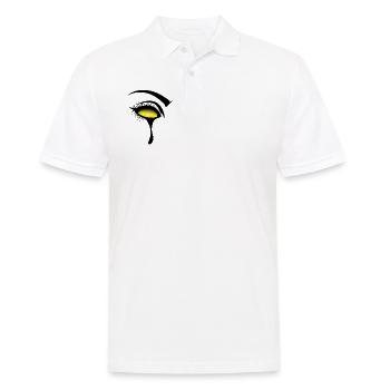 Radioaktives Logo im Auge - Männer Poloshirt - Weiß - Vorne - Kai (181cm)