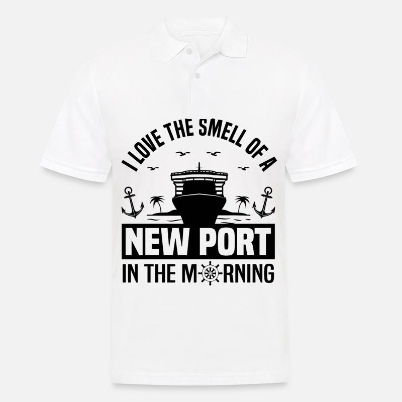 Kreuzfahrtschiff - Männer Poloshirt - Weiß