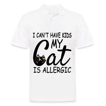 I Can't Have Kids My Cat Is Allergic - Men's Polo Shirt - white - Front - Kai (181cm)