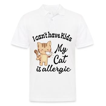 I Can't Have Kids My Cat Is Allergic - Men's Polo Shirt - white - Front - Kai (181cm)