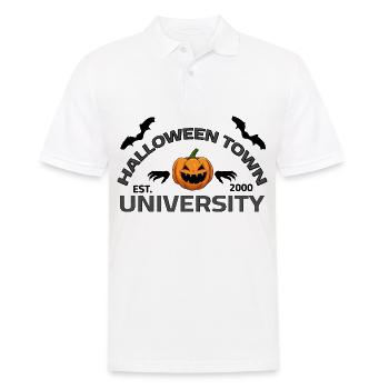 Halloween Town University est. 2000 Pumpkin Vampire - Men's Polo Shirt - white - Front - Kai (181cm)