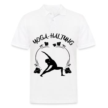 Yoga - Männer Poloshirt - Weiß - Vorne - Kai (181cm)