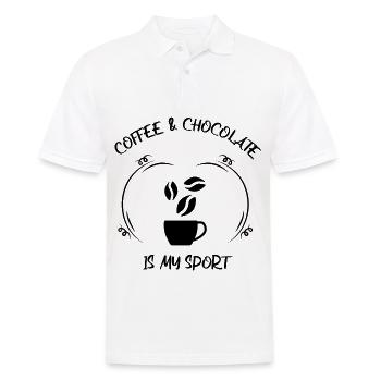 Café, expresso, café et chocolat - Polo Homme - blanc - Devant - Kai (181cm)