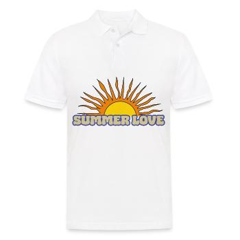 Été Amour Rétro Soleil - Polo Homme - blanc - Devant - Kai (181cm)