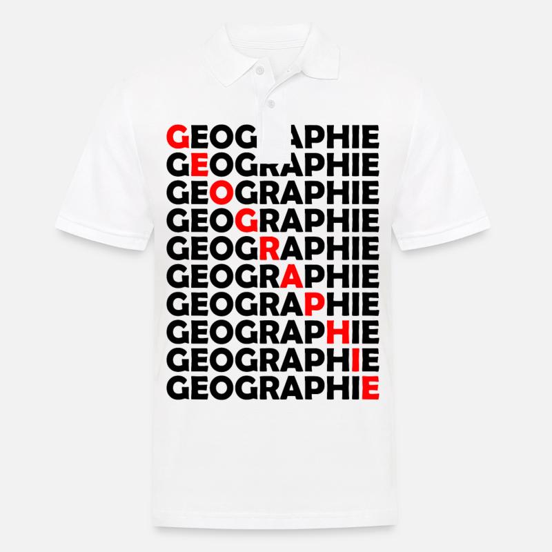 Geographie Lehrer Schule Studium - Männer Poloshirt - Weiß