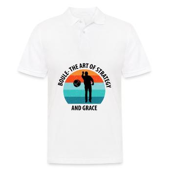 Boule Petanque Boccia Boules - Männer Poloshirt - Weiß - Vorne - Kai (181cm)
