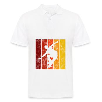Skateboarder Skateboard Skater Skate Skateing - Polo Homme - blanc - Devant - Kai (181cm)