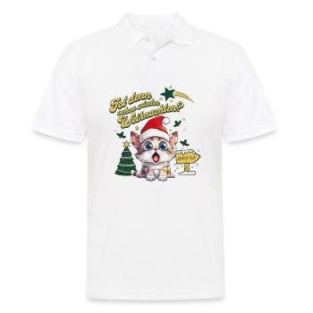 Noël Encore Chat Catmas Drôle Laid - Polo Homme - blanc - Devant - Kai (181cm)