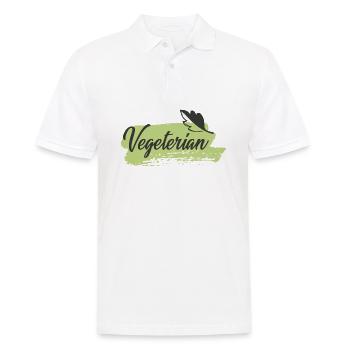 Vegan vegetarian animal welfare gift idea - Men's Polo Shirt - white - Front - Kai (181cm)