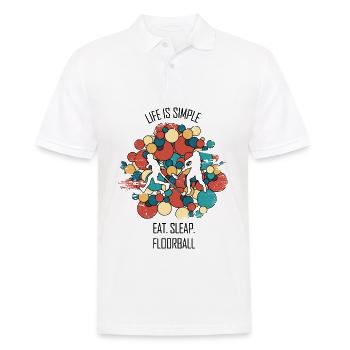 Floorball, Floorball, Field Hockey, Indoor Hockey - Men's Polo Shirt - white - Front - Kai (181cm)