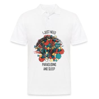 Parapente Gleitschirm Paragleiter Parapente - Polo Homme - blanc - Devant - Kai (181cm)