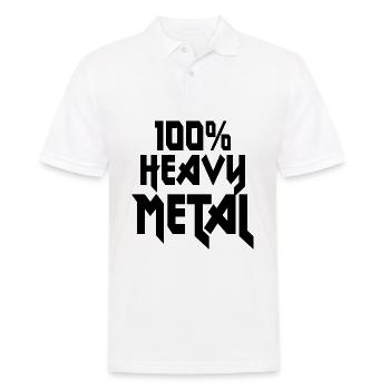 100 Heavy Metal Hard Rock - Polo Homme - blanc - Devant - Kai (181cm)