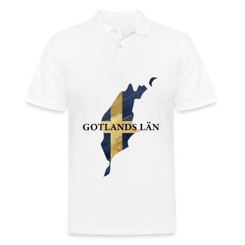 SCHWEDEN GOTLANDS LÄN - Männer Poloshirt - Weiß - Vorne - Kai (181cm)