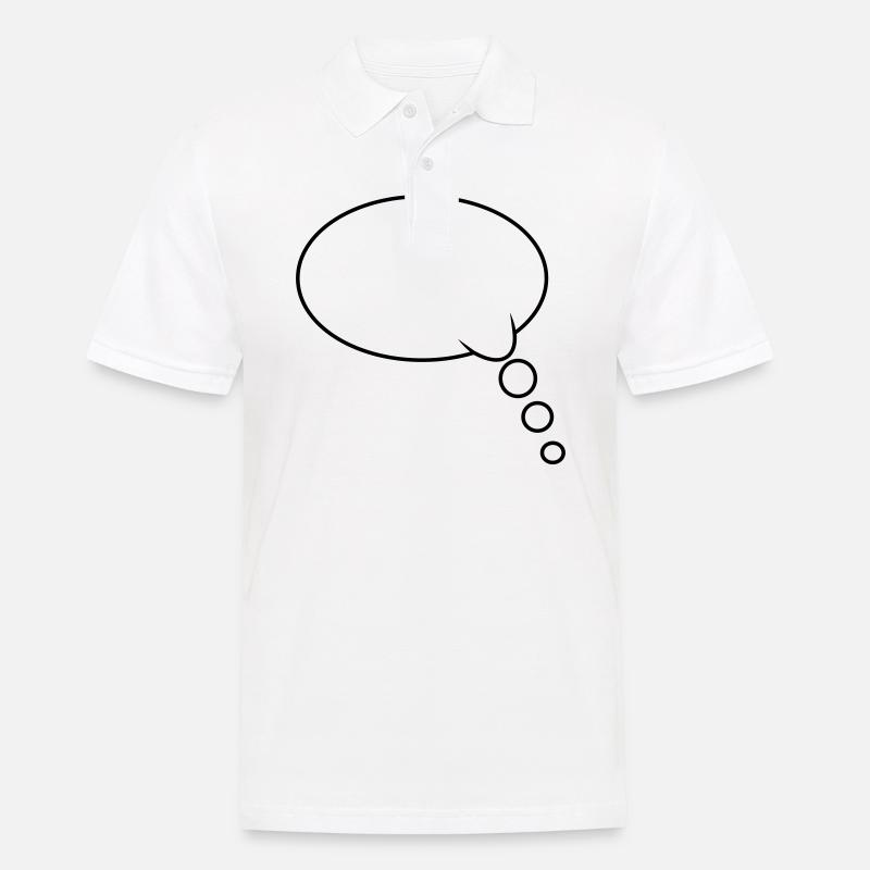 Denkblase Design - Männer Poloshirt - Weiß