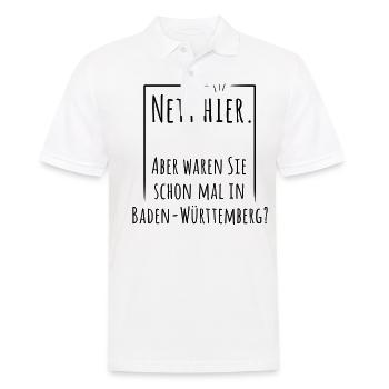 Nett hier - Baden-Wuerttemberg - Männer Poloshirt - Weiß - Vorne - Kai (181cm)