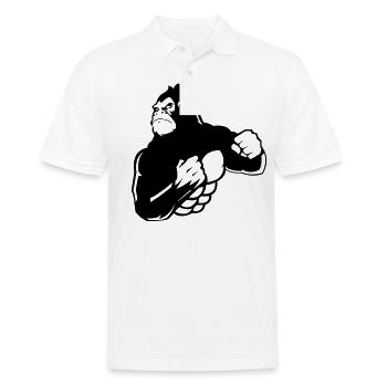 gorilla - Men's Polo Shirt - white - Front - Kai (181cm)