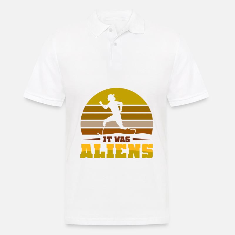 It was aliens - Männer Poloshirt - Weiß