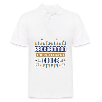 Backgammon Spiel - Männer Poloshirt - Weiß - Vorne - Kai (181cm)
