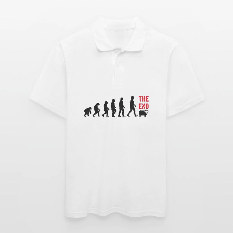 EVOLUTION HUMAN FUNNY FUNNY DARWIN Men's Polo Shirt